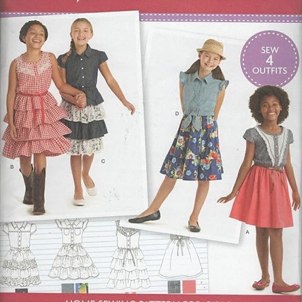 🛒 $6 - American Girl Simplicity Sewing Pattern 8350 Childs Dress Size 3-8